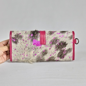New Personalized Custom Genuine Cowhide Genuine Leather Jewelry <b>Roll</b> Western Hand <b>Tooled</b> Travel Women Wallet <b>Bags</b> - Product Image 3