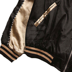 เสื้อแจ็คเก็ตผ้าซาตินปักลายพรีเมียมจาก Fabric Studio แบบสั่งทำพิเศษ ด้านหน้าเป็นผ้าซูกะจัน เป็นมิตรกับสิ่งแวดล้อม ระบายอากาศได้ดี น้ำหนักเบา แฟชั่นทันสมัยสำหรับผู้ชาย - Product Image 6