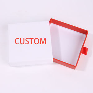 Custom Logo Recycled Materials Rigid Cardboard Jewelry Gift Box with Slide Drawer UV Coating Thankyou Card - Product Image 1
