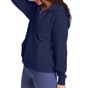 Sudadera de mujer casual estilo urbano con hombros caídos, transpirable, ecológica, con capucha, tejida, precio mayorista - Product Image 4