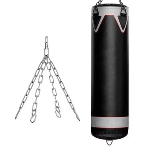 Saco de Boxeo Profesional de Alta Resistencia con Cubierta de Cuero y Relleno de Arena, Altura Ajustable para Entrenamiento de Boxeo Masculino - Product Image 5
