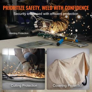 2 Pack <b>Heavy</b> Duty Fiberglass F 6FT X 8FT 998 F Heat Resistant Heat Treated Welding <b>Blanket</b> Set 2 Pack 6FT X 8FT 998 F Heat - Product Image 6