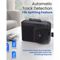 Convertitore Portatile da Cassetta a USB 2.0 - Dispositivo di Acquisizione Digitale MP3 Autonomo con Funzione di Separazione Automatica dei Tracce