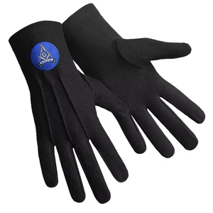 Gants Maçonniques Brodés en Coton Blanc Respirant et Confortable, Taille Personnalisée, Logo Personnalisé, pour Sport, Extérieur et Usage Quotidien – Vente en Gros - Product Image 5