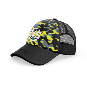 Custom Camo <b>Purple</b> Black Mesh 6 Panel Trucker <b>Hat</b> Logo Sublimation Print 3D Embroidery Unisex Adult Breathable Adjustable Sports - Product Image 2