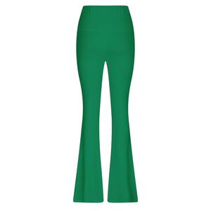 Women's Sculpting High Waist Flat Front Knitted Bootcut Yoga <b>Pants</b> Elastic Waist Loose Fit Polyester Summer Daily Workout - Product Image 2