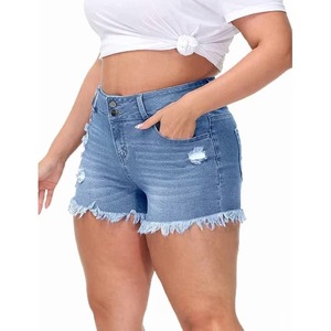 Shorts de Mezclilla Azul para Mujer, Estilo Vintage Hecho en India, Cintura Media, Algodón, Abdul Royal World Export - Product Image 1