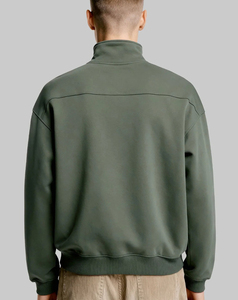 Sweat-shirt unisexe vert olive col rond 100 % coton écologique à manches longues décontracté, prix abordable, faible MOQ, vente en gros 2026 - Product Image 4