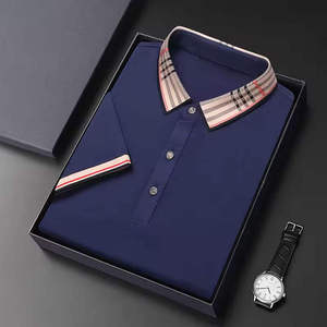 Polo pour homme 100 % coton de haute qualité, respirant, grande taille, motif uni, technique, décontracté, vente en gros - Product Image 6