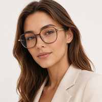 Lunettes de vue unisexes TR90 à monture géométrique ultralégères, bloquant la lumière bleue, pour femmes et hommes, avec logo personnalisé, fabrication OEM