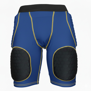 Pantalones Cortos de Compresión Acolchados, Ligeros, Transpirables y de Alta Elasticidad, Color Granate, para Entrenamiento de Fútbol, Protección para Porteros, Primavera - Product Image 6