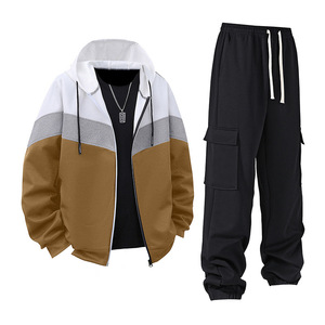 Conjunto de Sudadera con Capucha y Pantalones Largos para Hombre, Estilo Casual, con Bordado de Logotipo Personalizado, Precio de Fábrica de Bangladesh y China, Diseño de Parches para Primavera/Otoño - Product Image 2
