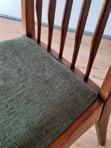 Chaise de salle à manger moderne en bois massif, style luxe léger, dossier simple, revêtement en cuir anti-griffures, pour la maison - Product Image 5