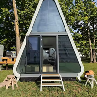Étanche Resort Hôtel Internet Célébrité Payé B & B Extérieur Coupe-Vent Support Anti-Corrosion En Acier Triangle Capsule Maison