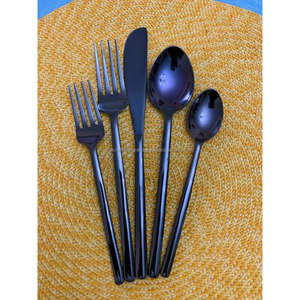 ชุดช้อนส้อมดีไซน์สีน้ำเงินเข้ม สำหรับร้านอาหาร คาเฟ่ โรงแรม งานอีเว้นท์ งานวันเกิด งานหมั้น ของตกแต่งงานเลี้ยง รองรับการผลิตแบบ OEM - Product Image 1