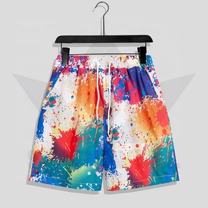 Shorts de Playa para Hombre con Estampado Floral, Cintura Media, Cordón Ajustable, Secado Rápido, Poliéster, con Bolsillos Laterales - Product Image 2