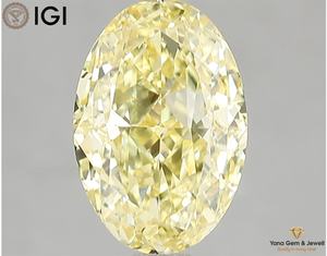 Diamante Cultivado en Laboratorio CVD de 3.00 Quilates, Corte Ovalado, Color Amarillo Intenso, Claridad VS1, con Certificado IGI, para Anillo de Compromiso - Product Image 1