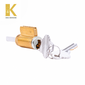 Cylindre de serrure de porte en laiton à 5 goupilles, rainure SC personnalisée, chrome poli, application pour porte d'entrée - Product Image 2