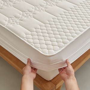 Protège-matelas matelassé imperméable et respirant 100 % polyester, lavable en machine, toutes saisons, pour adultes - Product Image 2
