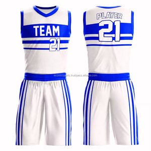 Conjunto de uniforme de baloncesto para hombre de diseño personalizado al por mayor 2025, ropa de baloncesto transpirable de secado rápido de poliéster 100% de alta calidad - Product Image 2
