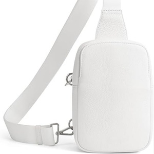 Genuine Leather Minimalist <b>Sling</b> <b>Bag</b> for Women Compact Crossbody Chest <b>Bag</b> with Smooth Zipper Adjustable Strap Bulk order - Product Image 1