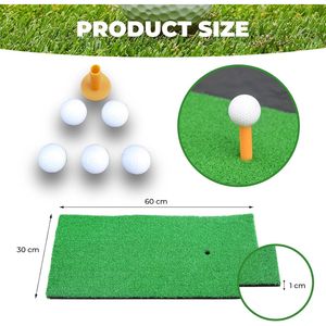 Kit de filet d'entraînement de golf 10x7 pieds avec tapis, balles, tee, cible et sac pour l'entraînement à domicile dans la cour - Product Image 6