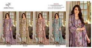 Ensemble Salwar-Kameez Semi-Couture en Mousseline de Viscose de Qualité Supérieure avec Impression Numérique et Broderie Main & Aari – Fabricant de Mode Féminine - Product Image 6