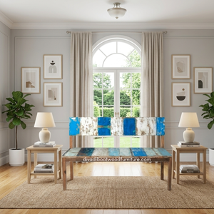 Sofá Esquinero Rústico de Dos Plazas Hecho a Mano, Desmontable, de Madera de Barco Reciclada, Ecológico, Color Natural, para Interiores y Exteriores, Apartamentos y Hoteles - Product Image 4