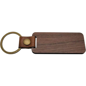Handmade Biodegradable Wooden Keychain Custom Logo Manufacturer Rustic Wooden Keychain Handmade Eco Friendly Gift - Product Image 1
