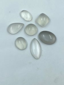 White <b>Colour</b> Moonstone Top Quality Crystal Stone 26.38Carat 7Pcs High Quality for Jewelry Making - Product Image 4