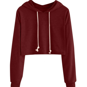 Casual cropped <b>fleece</b> <b>tops</b> with relaxed fits and soft fabric <b>for</b> daily comfort and stylish streetwear <b>women</b> crop <b>top</b> hoodies - Product Image 1