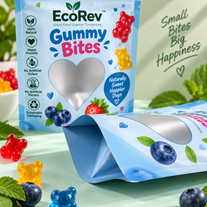 EcoRev Natural, Snack Sin Azúcar Añadido, Rico en Antioxidantes, Arándanos Deshidratados, Grado Alimenticio, Bolsa Doypack de PE VMPET de 50g - Product Image 4