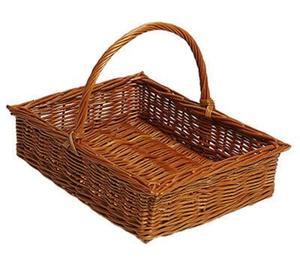 Cesta de Almacenamiento Rectangular de Ratán Natural, Ecológica, Multiusos, para Decoración del Hogar, Cesta Simple para Almacenamiento de Alimentos - Product Image 1