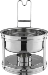 Luxury Round Stainless Steel Chafing Dish Mirror Finish Soup Warmer with Detachable Lid Holder Stand Buffet <b>Food</b> <b>Server</b> Single - Product Image 6