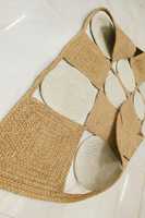Tapis en jute tressé fait main à carreaux style bohème, rond ou carré, en fibres naturelles, pour une décoration intérieure rustique chic