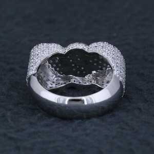 Custom Letter Moissanite <b>Ring</b> Rhodium Plated 925 Sterling Silver Oval Drip Style <b>Name</b> <b>Ring</b> for Men Party Gift - Product Image 5