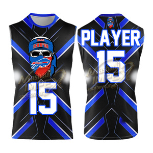 Youth <b>Compression</b> 7v7 Jersey Sublimated Sleeveless Hooded 7on7 Football Uniforms Jersey's - Product Image 2