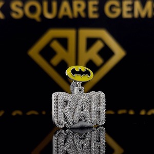 Luxury Men's Hip Hop Number Pendant Moissanite <b>Necklace</b> Personalized Letter <b>Initial</b> Charm Iced Jewelry Children Gift Sterling - Product Image 2