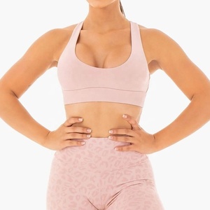 Venta al por mayor logotipo personalizado mujeres de alto apoyo push-up busto Sujetador deportivo elástico suave transpirable correr yoga sujetador con cremallera - Product Image 4