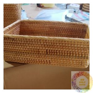 Natural Woven Rattan Serving Basket Tray for Kitchen <b>Dining</b> <b>Table</b> Restaurant Cafe Hotel Home Storage and Display Wholesale - Product Image 2