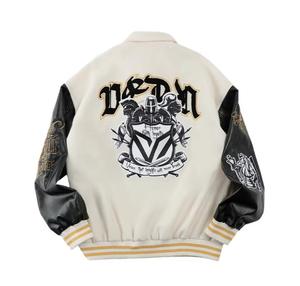 Chaqueta de Motocicleta Unisex de Cuero PU con Logotipo Bordado en la Parte Delantera, Acolchado de Poliéster Resistente al Viento, Cierre de un Solo Botón, Corte Regular, para Invierno - Product Image 6