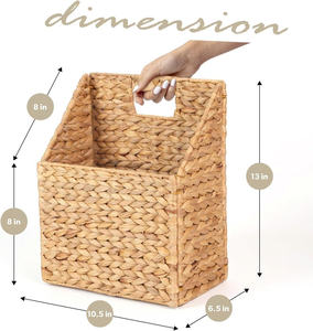 Cestas Colgantes de Mimbre, Juego de 2 Cestas de Pared, Cestas de Jacinto de Agua, Decoración de Pared, Cesta Colgante de Jacinto - Product Image 6