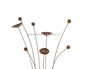 Estacas de metal duraderas para decoración de jardines de flores, soporte de hierro resistente a la intemperie para plantas - Product Image 6