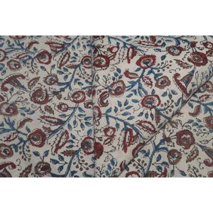 Sanganeri Printing Hand Block Print Fabric 100% Cotton Home Furnishing Decor Material Fabric for Dress Making - Product Image 2