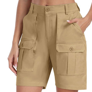Shorts cargo décontractés pour femmes, élégants, confortables, 100% coton, respirants, écologiques, personnalisables, OEM - Product Image 1