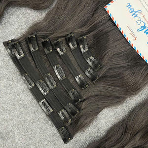 Meilleur produit, extensions de cheveux 100% cheveux humains bruts vietnamiens, grand stock, vague naturelle, mèches à clips, sans perte de cheveux - Product Image 3