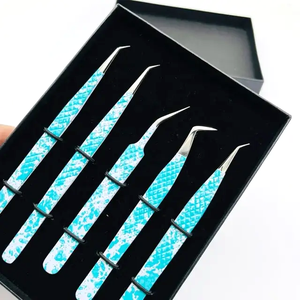 Las Mejores Pinzas para Extensión de Pestañas J2 de Acero Inoxidable Japonés Antiestático, con Logotipo Personalizado, Herramientas de Belleza al por Mayor, Puntas de Fibra para Volumen - Product Image 2