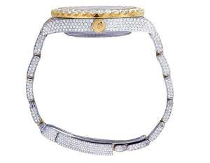 นาฬิกา BOJ R.O.L.E.X.011 ตัวอักษรและตัวเลขประดับเพชร VVS มอยส์ซาไนต์ หรูหรา แฟชั่น กลไกญี่ปุ่น อะนาล็อก สตีล ควอตซ์  แบบ Iced Hip Hop สำหรับผู้ชาย ขนาด 41 มม. - Product Image 5