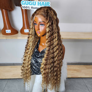 ผมแท้เวอร์จิ้นแบบลอนลึกที่ได้รับความนิยมสูงสุดสำหรับทำวิกผม พร้อมผมเบบี้แฮร์ ฐานลูกไม้โปร่งแสงแบบ HD ไม่ต้องใช้กาว แบบ Double Drawn - Product Image 2