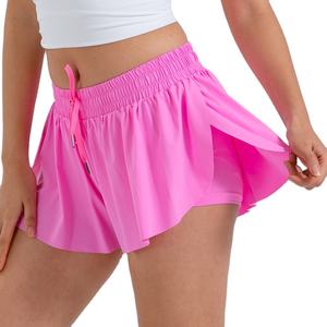 Gran oferta de pantalones cortos deportivos para mujer, Yoga, correr, Fitness, tenis, bolsillo, patrón sólido, cintura media 2026 - Product Image 2